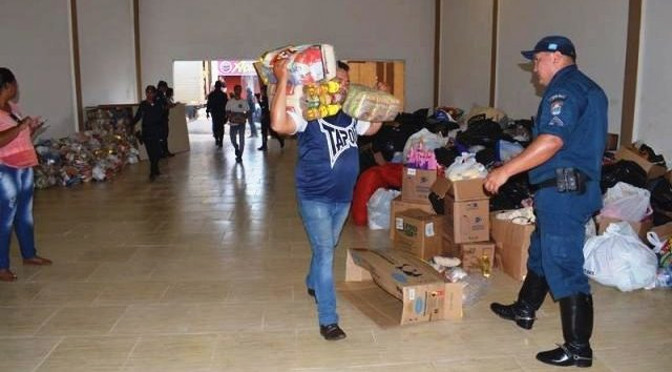 Desabrigados recebem 7 toneladas de alimentos em Aquidauana