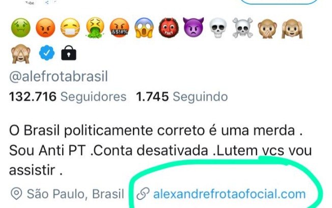 “Pegadinha” leva Alexandre Frota a desativar conta no Twitter