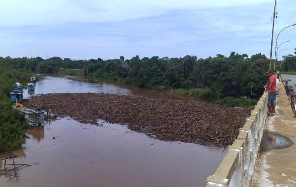 Imasul investiga origem de material que obstruiu parcialmente calha do Rio Miranda