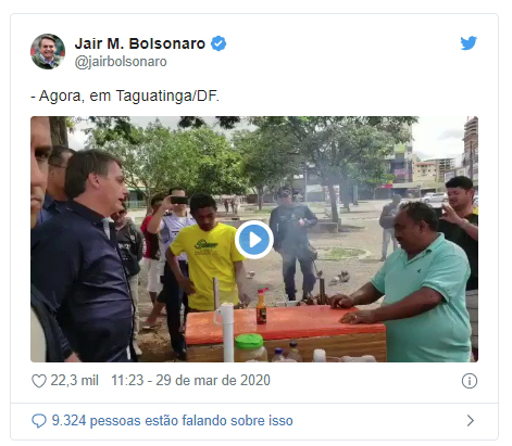 Covid-19: Bolsonaro volta a promover aglomeração no DF