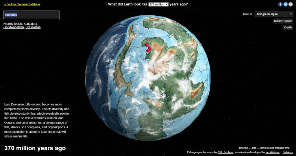 Mapa interativo mostra como era o lugar onde você mora há milhões de anos